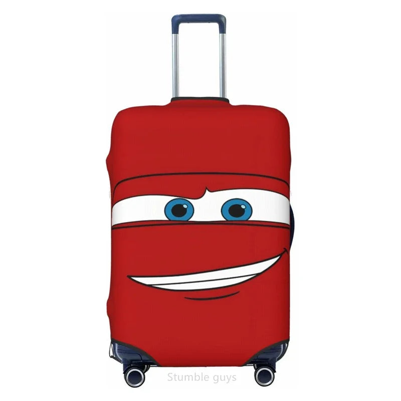 Stylish Car Printed Luggage Cover High Elasticity Fits 18-32 Inch Suitcases Dust Resistant Washable Anti-Scratch Travel Cover