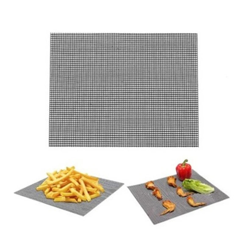 BBQ Grill Mesh Non-Stick Mat Reusable Sheet Heat Resistant Barbecue Net BBQ Grill durable Non-Stick Mesh Heat Resistant