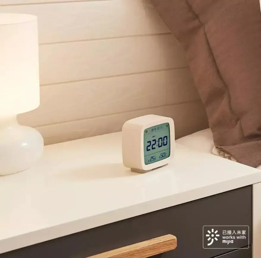 Cleargrass Qingping Bluetooth Smart Alarm Clock Temperature Humidity Display LCD Screen Adjust Night light For Xiaomi Mihome APP