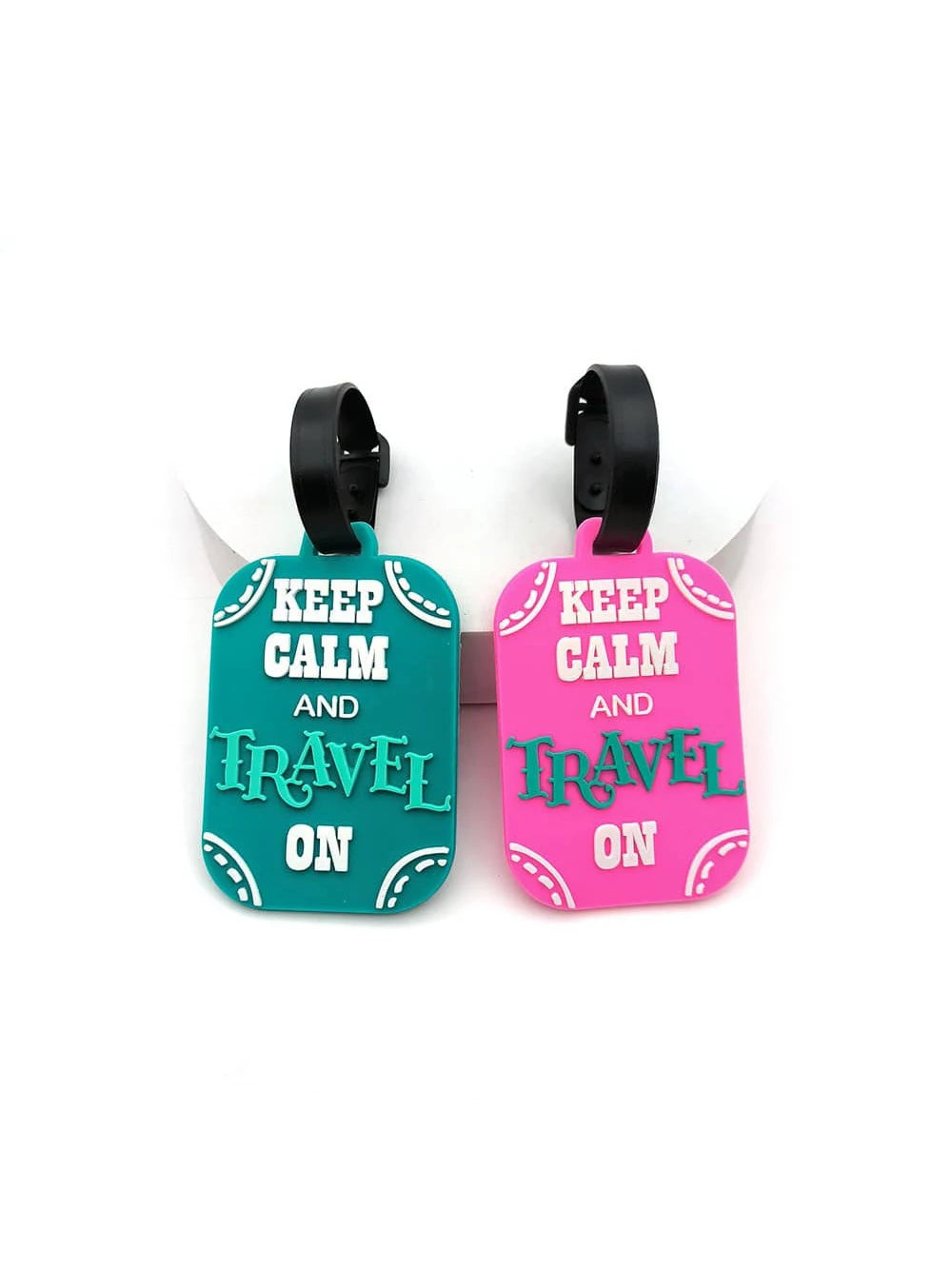 Funny Luggage Tags Silicone Travel ID Identifiers with Name Card & Strap, Durable Bag Labels for Suitcases, Backpacks & Business