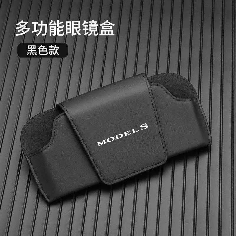 Car Sun Visor Leather Auto Sunglasses Clip Glasses Holder case Storage for Tesla modelY model3 modelX modelS model 3 X S Y