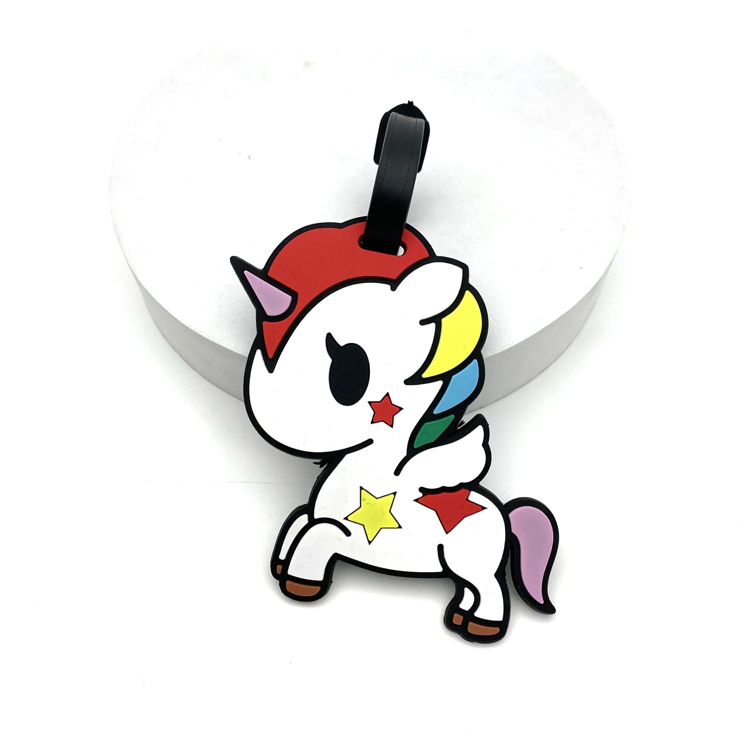 1pc/2pcs/3pcs Cute Unicorn Travel Accessories Creative Luggage Tag Silica Gel Suitcase Holder Baggage Boarding Tags  Label