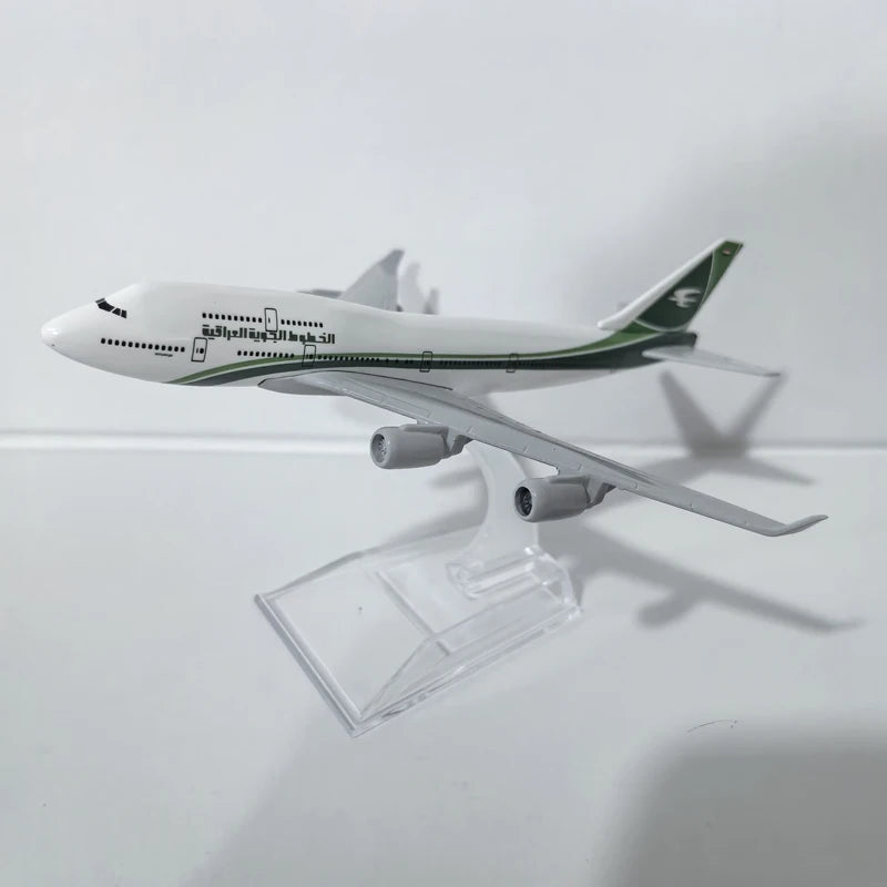 JASON TUTU 16cm Iraq Airlines Boeing 747 Plane Airplane Model Aircraft Model Diecast Metal 1/400 Scale Planes