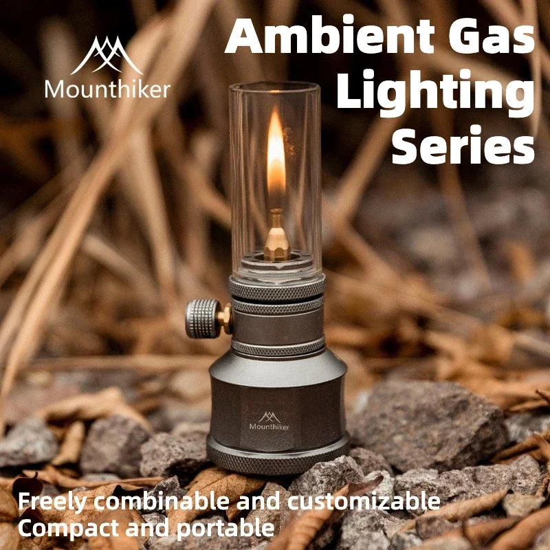 MOUNTAINHIKER Outdoor Gas Light Set Picnic Camping Retro Decorative Ambience Light Creative Desktop Bedside Gas Light