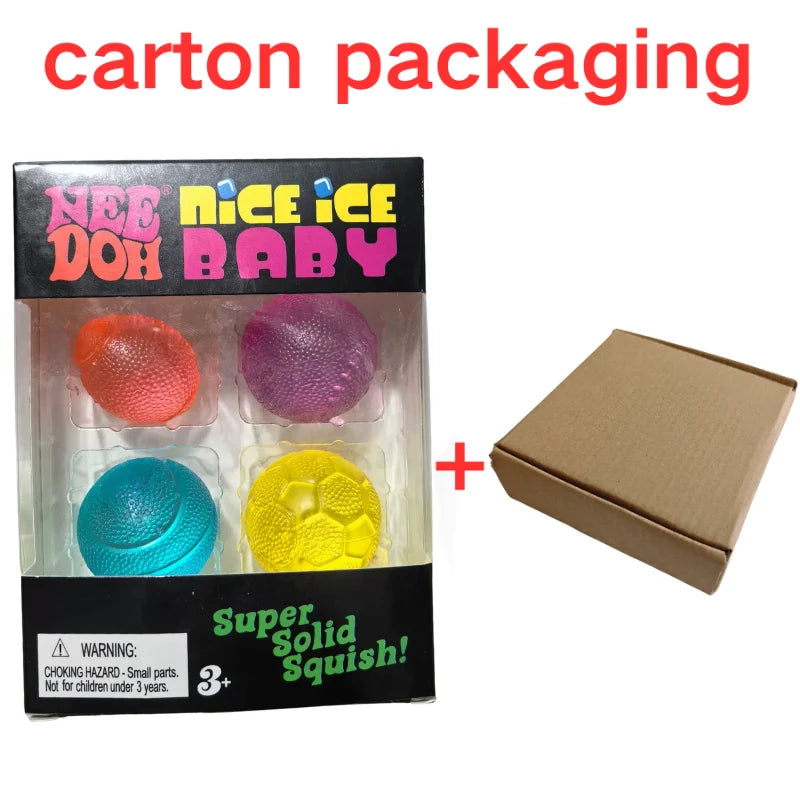Schylling NeeDoh Mini Set Nice Cube & Mini Cat &Sports Ball Slow Rebound  Sensory Toy Stress Relief Mystery Blind Box Party Gift