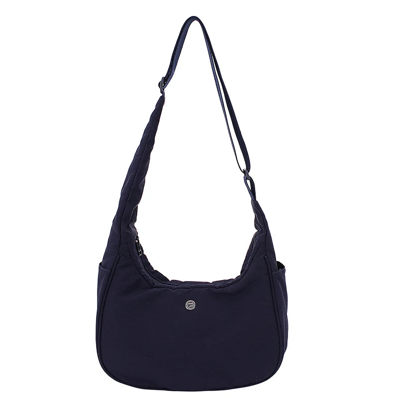 Casual Canvas Dumpling Bag Women's Summer Crossbody Bag Fashionable Underarm Bag Soft Nylon Material Easy to Clean Daily Use