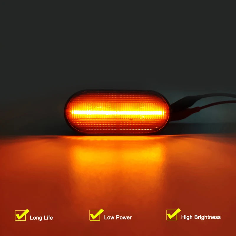 Smoked Lens Waterproof LED Side Fender Marker Lamp Turn Signal Light For Seat Alhambra Arosa Cordoba/Vario Ibiza/ST/6J Leon Mii