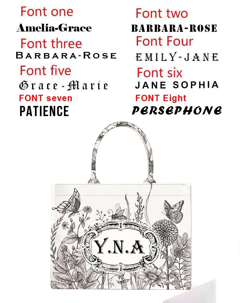 2026 New Personalized Custom Women's Tote Bag, Canvas Printed Handbag, Large Capacity Beach Bag