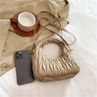 High-End Luxury Diaper Bag Women Simple Vintage Handbag Top Layer Leather Crossbody Shoulder Purse Tote Messenger Shopper