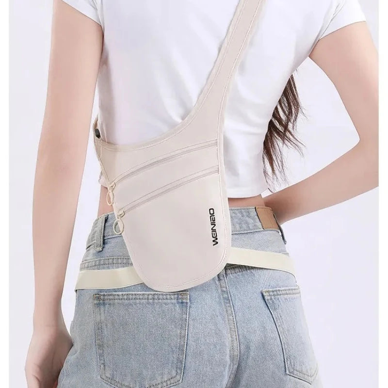 Crossbody Bag for Men Women Anti-Theft Money Belt for Travel Hidden Passport Holder Under Clothes Protect Cash, Credit, Phone