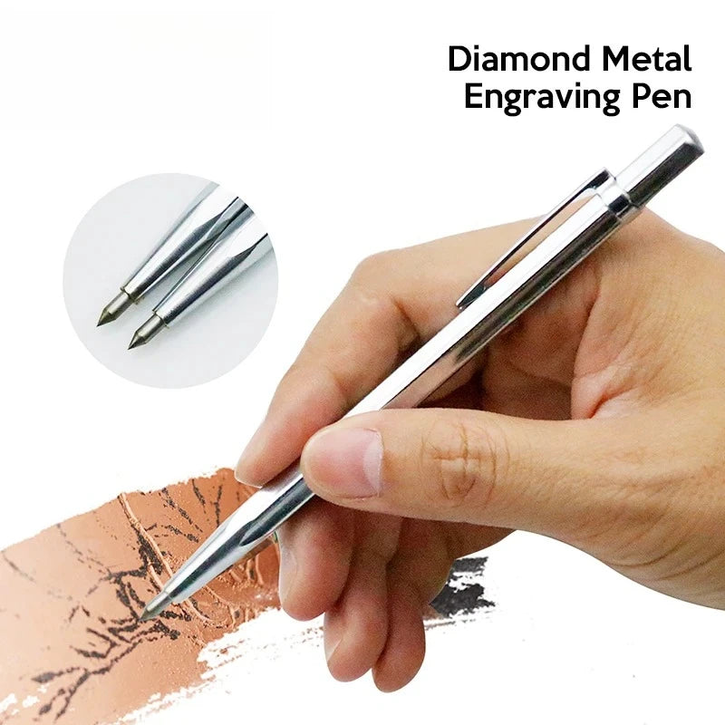 1pc Diamond Engraving Pen Tungsten Carbide Nib Stylus for Glass Ceramic Metal Wood Hand Engraving Tool
