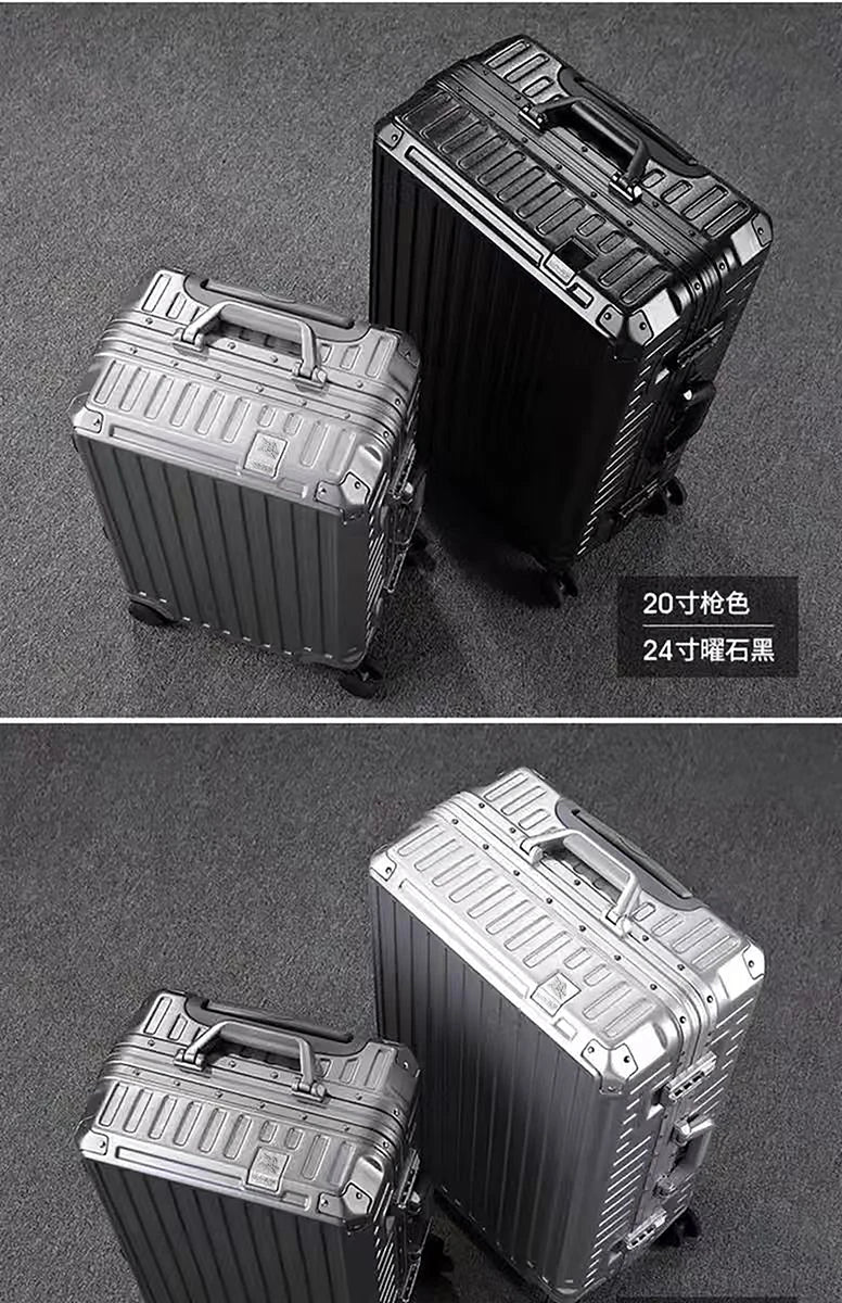 Little Diamond Luggage Solid Aluminum Frame Travel Box Scratch resistant and Wear resistant Hard Box Boarding Case Silent Univer