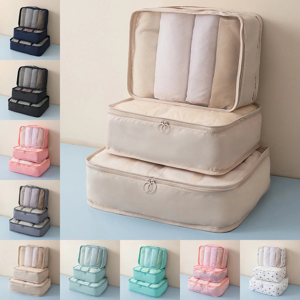 3PCS Multifunctional Clothing Storage Bag, Multiple Sizes and Specifications, Storage Travel Bag Set, Simple to travel.-zmt