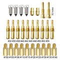 28pcs/set Carburetor Main Jets Slow Pilot Jet Valve Needles Set for Keihin PWK PWM CVK PE 24 26 28 30 PJ FCR CV Motorcycle Parts