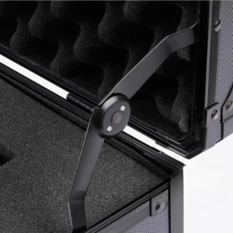 Portable Aluminum Frame Tool Case Instrument Equipment Safety Organizer Box Multifunctional Storage Box Shockproof Tool Case