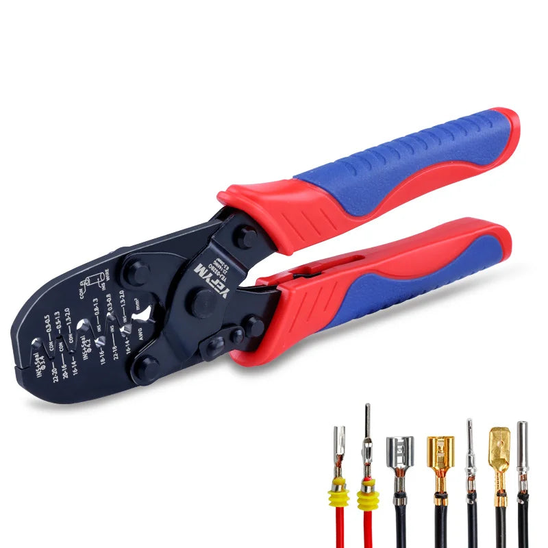 Waterproof terminal crimping pliers 22-14AWG Automobile connector crimping tool multi-function Electrical tools