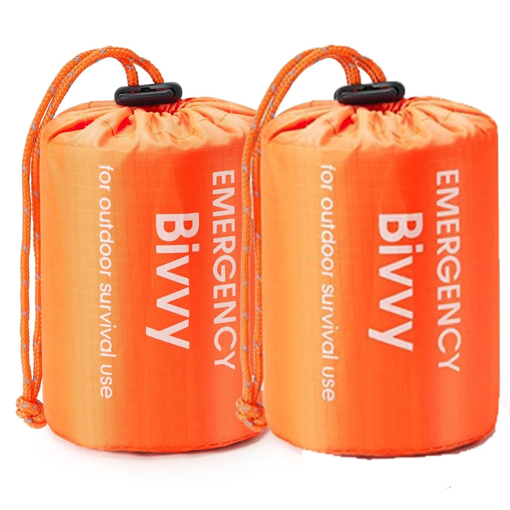 Emergency Sleeping Bag Survival Blanket Thermal Mylar Bivy Sack Lightweight Waterproof Portable Shelter For Camping Hiking