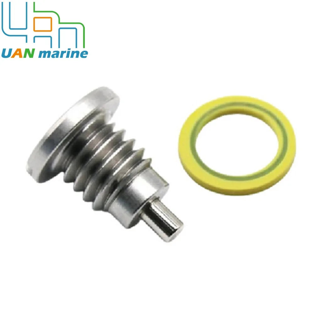 2 Pcs Magnetic Outdrive Gear Case Drain Plug Screw with Gasket For Mercruiser Stern Drive Alpha 1 Gen 1  2 R MR TR 22- 8M0058389