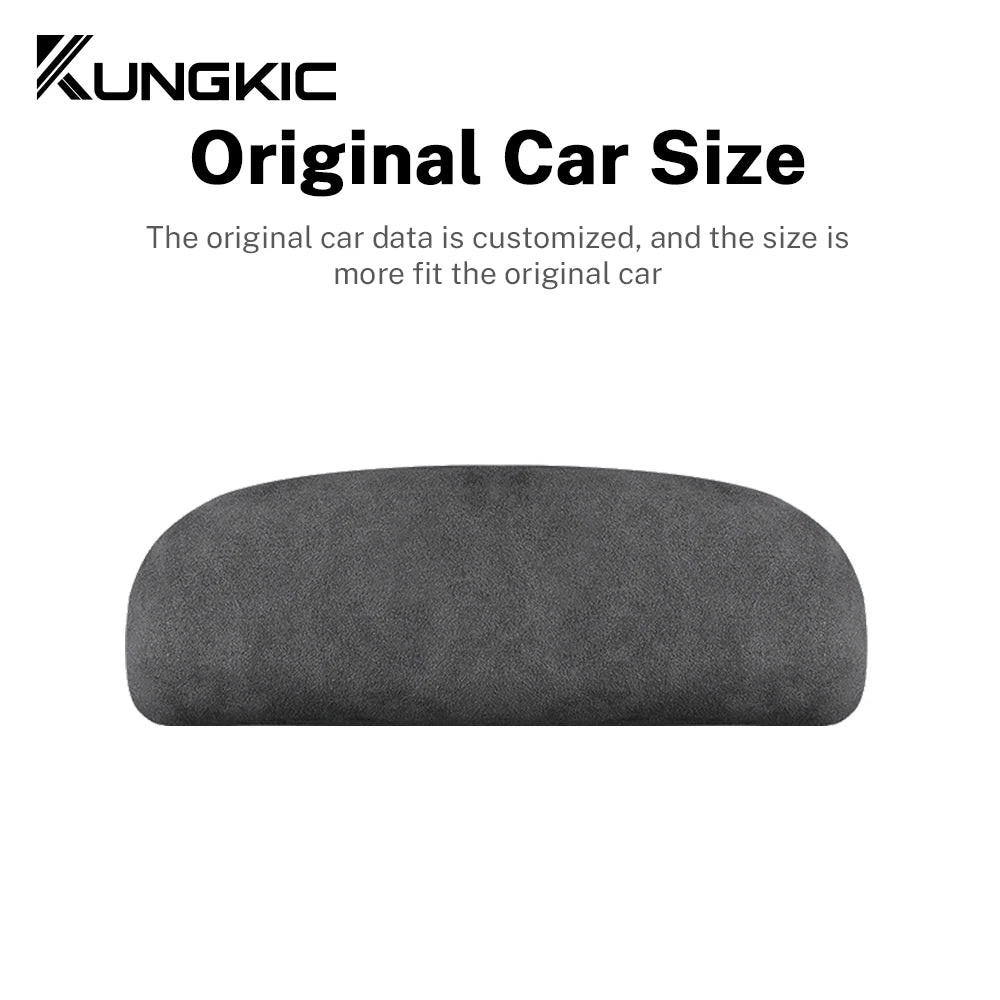 Italy Super Suede Glasses Case For Porsche Macan 2014-2023 Cayenne Panamera 2018-2023 Storage Box Sunglasses Holder Accessories