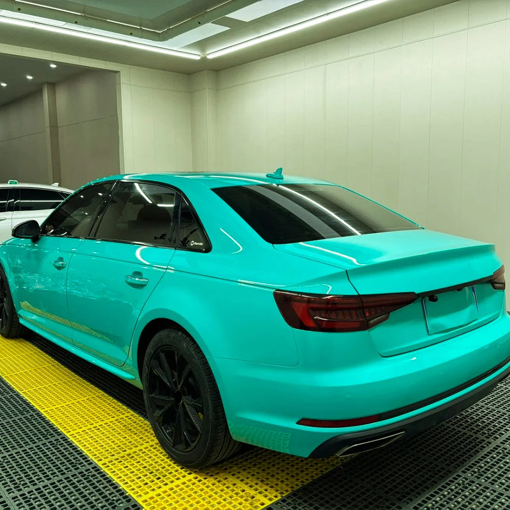 Crystal Turquoise Car Wrap Sticker Color Change Vinyl Film Bubble Free Auto Self Adhesive Sticker Car Accessories Decoration