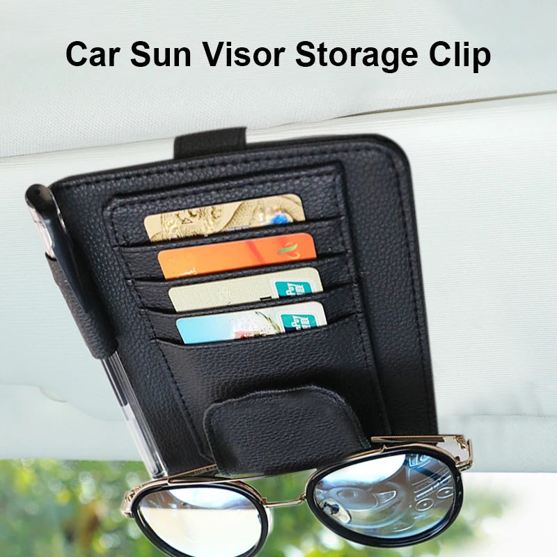 Car sun visor storage bag car glasses clip car interior supplies 12.5*15CM car business card holder bill holder