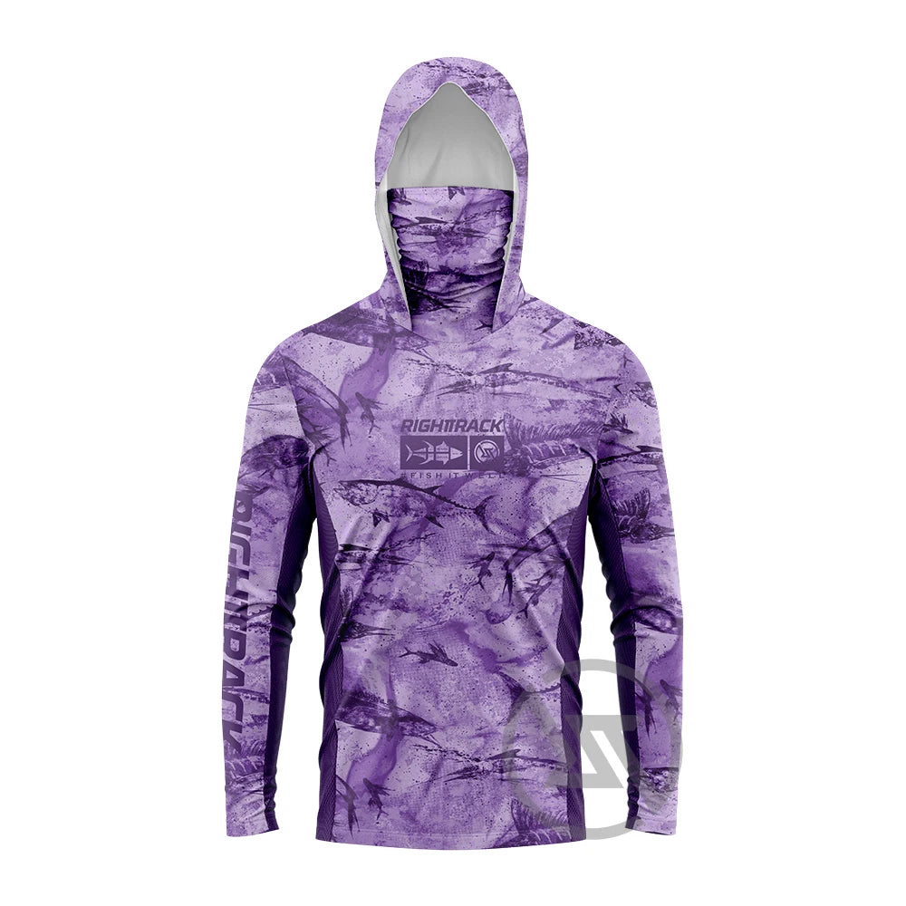 HotSale Men's Mask Hoodies Fishing Shirts Camo For Hunting Climbing Camping Hiking Sun Protection Breathable RIGHTTRACK Clothing