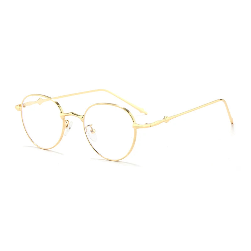 Hiking New Gradient Metal Frame Oval Anti Light Glasses Women Men Retro Eeyglasses Fashion Candy Color Glasses UV400 Female