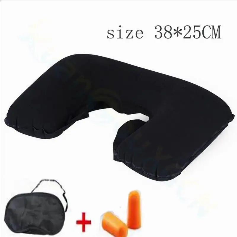 1pcs Functional Inflatable Neck Pillow Inflatable U Shaped Travel Pillow Car Head Neck Rest Air Cushion for Travel Neck Pillow