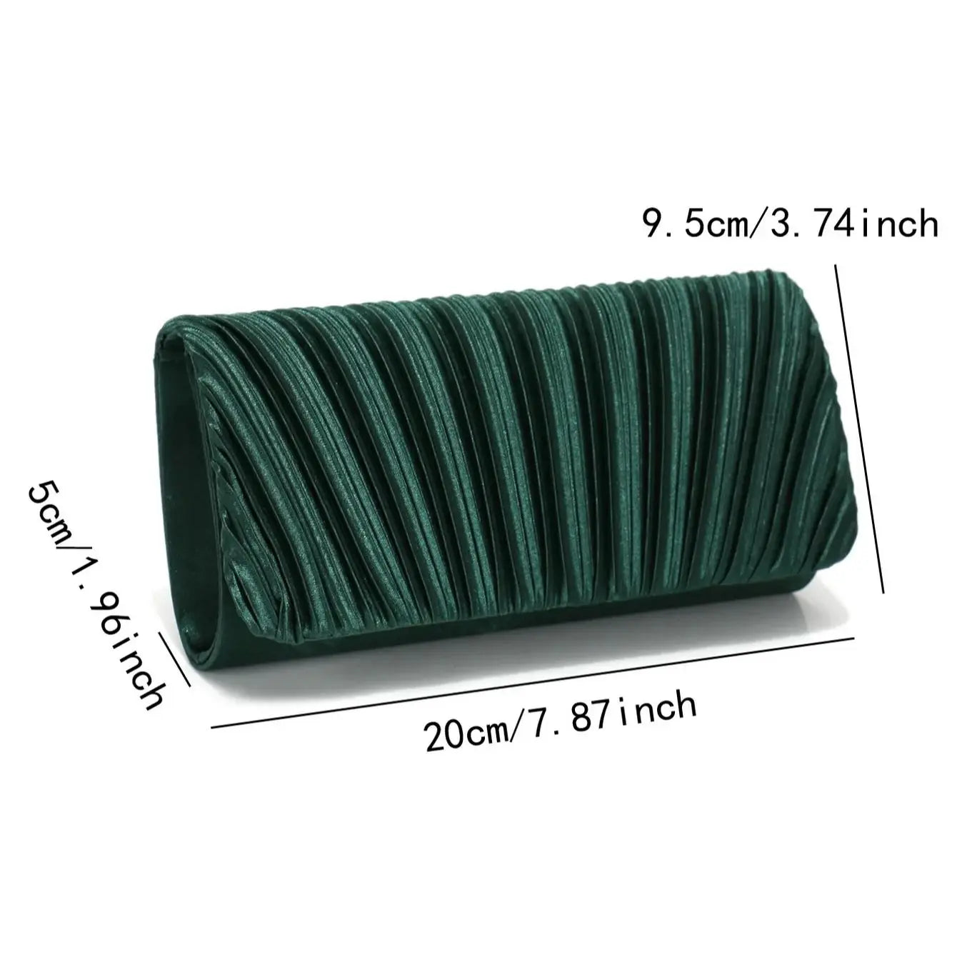 New Arrival Envelope Design Evening Green Color Women Clutch Bags Small Pocket Money Bags Party Wedding Handbags