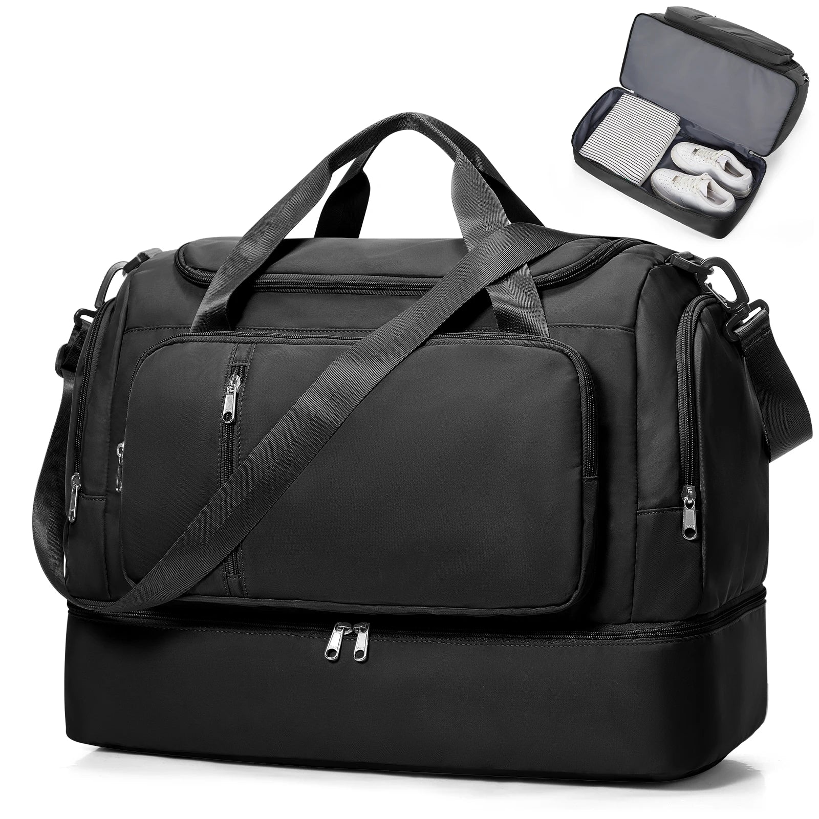Large Capacity Travel Bags Hand Luggage Bag Sports Shoulder Crossbody Backpack, Short Distance Package Bags，Clothing Storage Bag