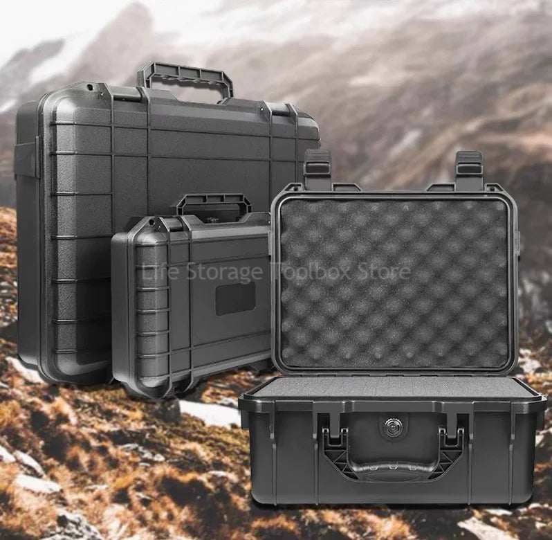 Waterproof Hard Carry Case Bag Tool Case With pre-cut Sponge Storage Box Safety protective case Hardware Toolbox pelican case