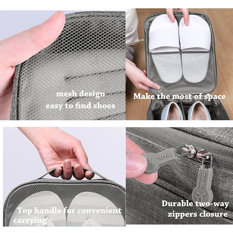 Portable Travel Shoe Bag Slippers Sorting Bag Wardrobe Organizers Multifunction Travel Accessories Shoe Organizer Storage Bag