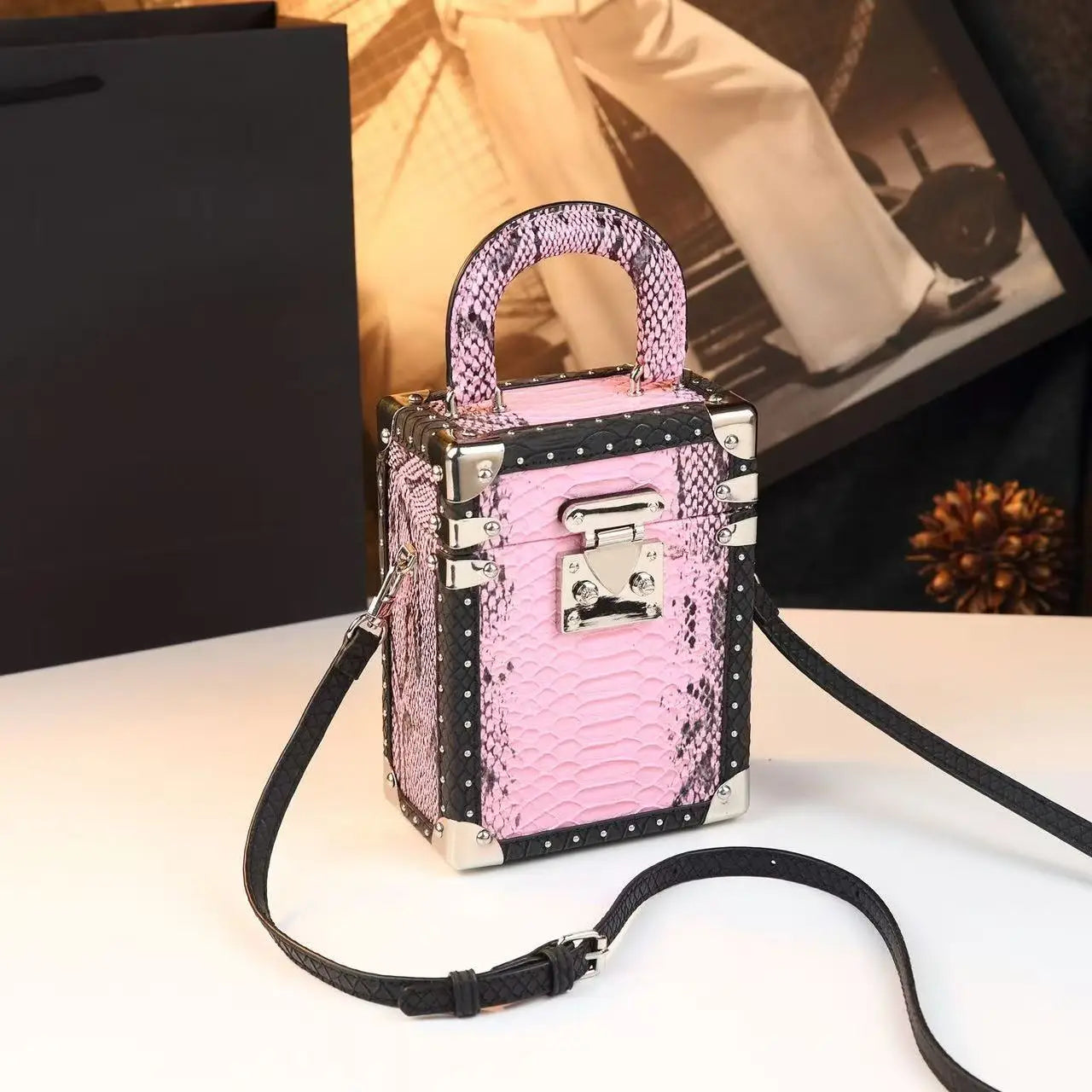 Luxury Designer Brand Bolsas Para Mujeres New High Quality Leather Tongue Square Box Bag Women's Crossbody Handbag Hot Sale