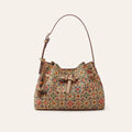 Crossbody Bags Cork Leather National Printing Large Capacity Drawstring Cross Shoulder Bag Mix Color