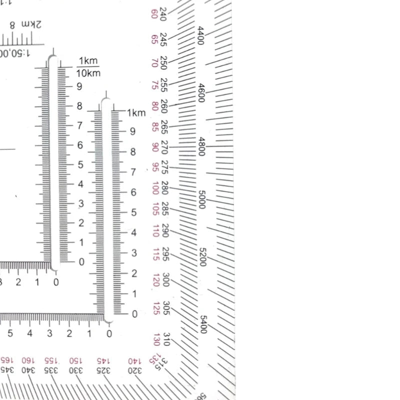 K1KA Military UTM/MGRS Coordinate Scale Map Reading and Land Navigation Topographical Map Scale, Protractors