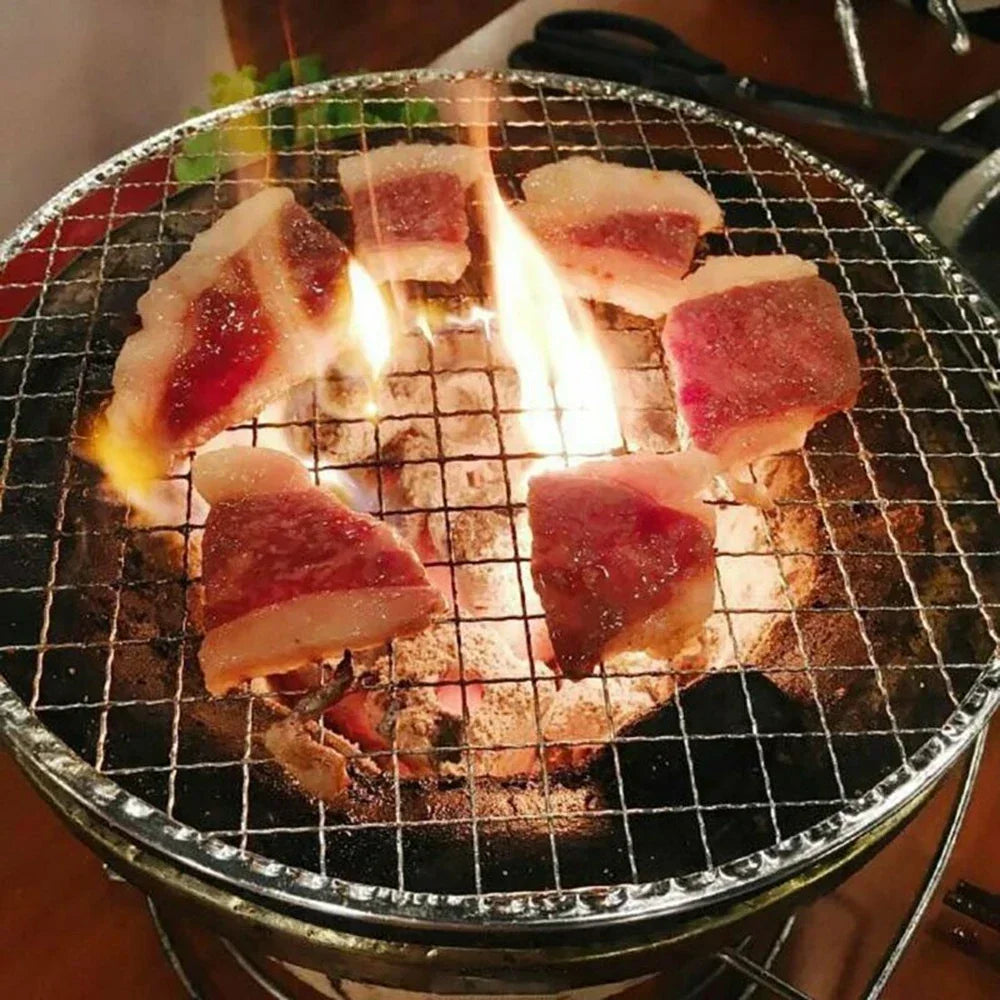 5pcs Round Disposable Wire Net Grill Racks Iron Roast Grate Cooking Barbecue BBQ Oven Grill 25CM/28CM/33CM Korean Style BBQ