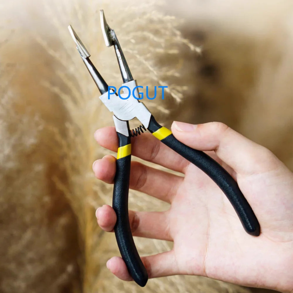 Glass Lampworking Pliers Flat Shaping Straight Pliers Handmade DIY Glass Blowing Craft Art Tool
