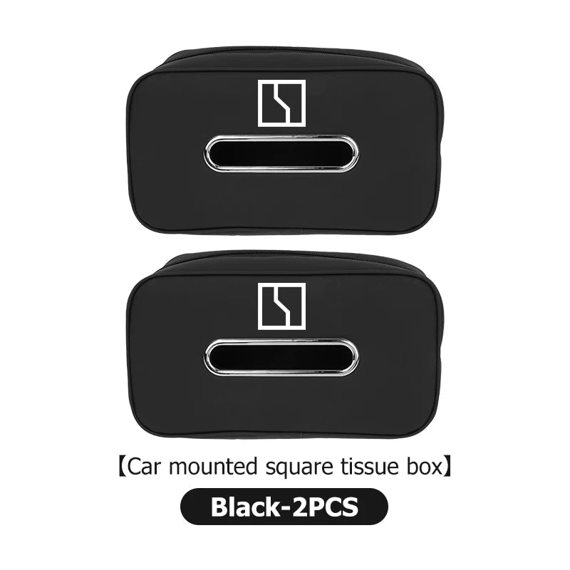 Car Leather Tissue Box Seat Back Armrest Hanging Storage Bag For Zeekr 001 EV 2021-2023 009 X 2021 2022 2023 Krypton