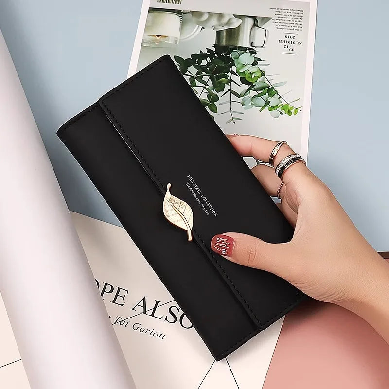 Wallet Lady 2026 New Season Best-selling Large Capacity Women's Long-Style Wallet Fresh and Cute Leaf Card Bag Handbag for Women