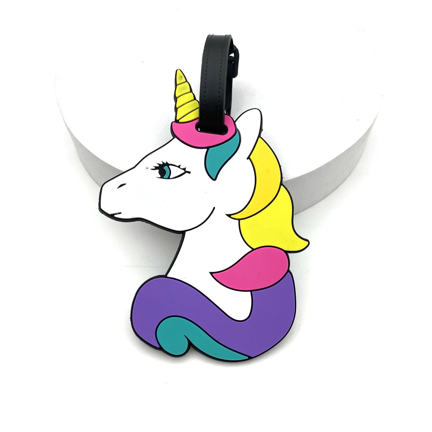 1pc/2pcs/3pcs Cute Unicorn Travel Accessories Creative Luggage Tag Silica Gel Suitcase Holder Baggage Boarding Tags  Label