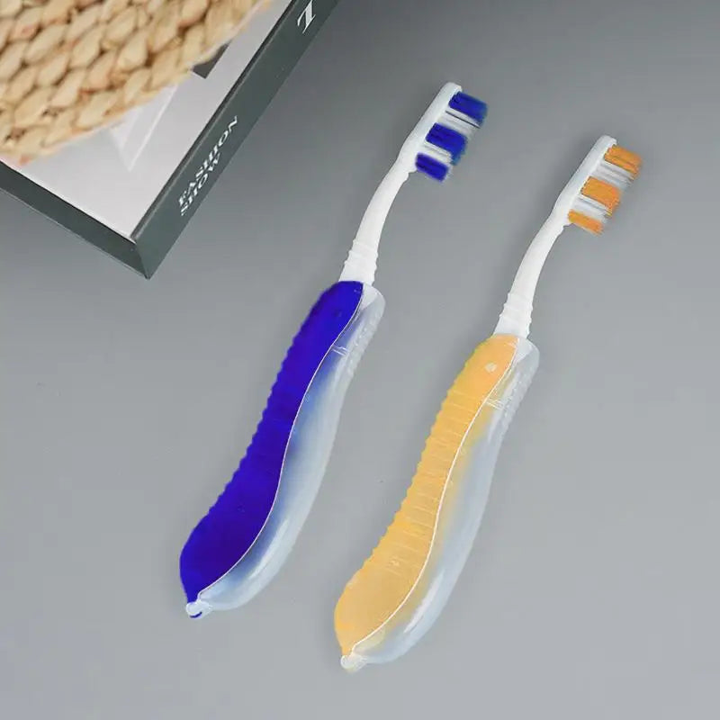 For Trip Daily Use Women Men Travel Folding Toothbrush Portable Toothbrush Built In Cover Multi Color Size Collapsable Brush