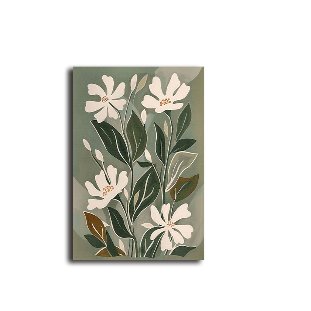 Bohemian Abstract Floral Canvas Printing Spring Wildflower Plant Wall Art Posters for Modern Living Room Bedroom Home Decor