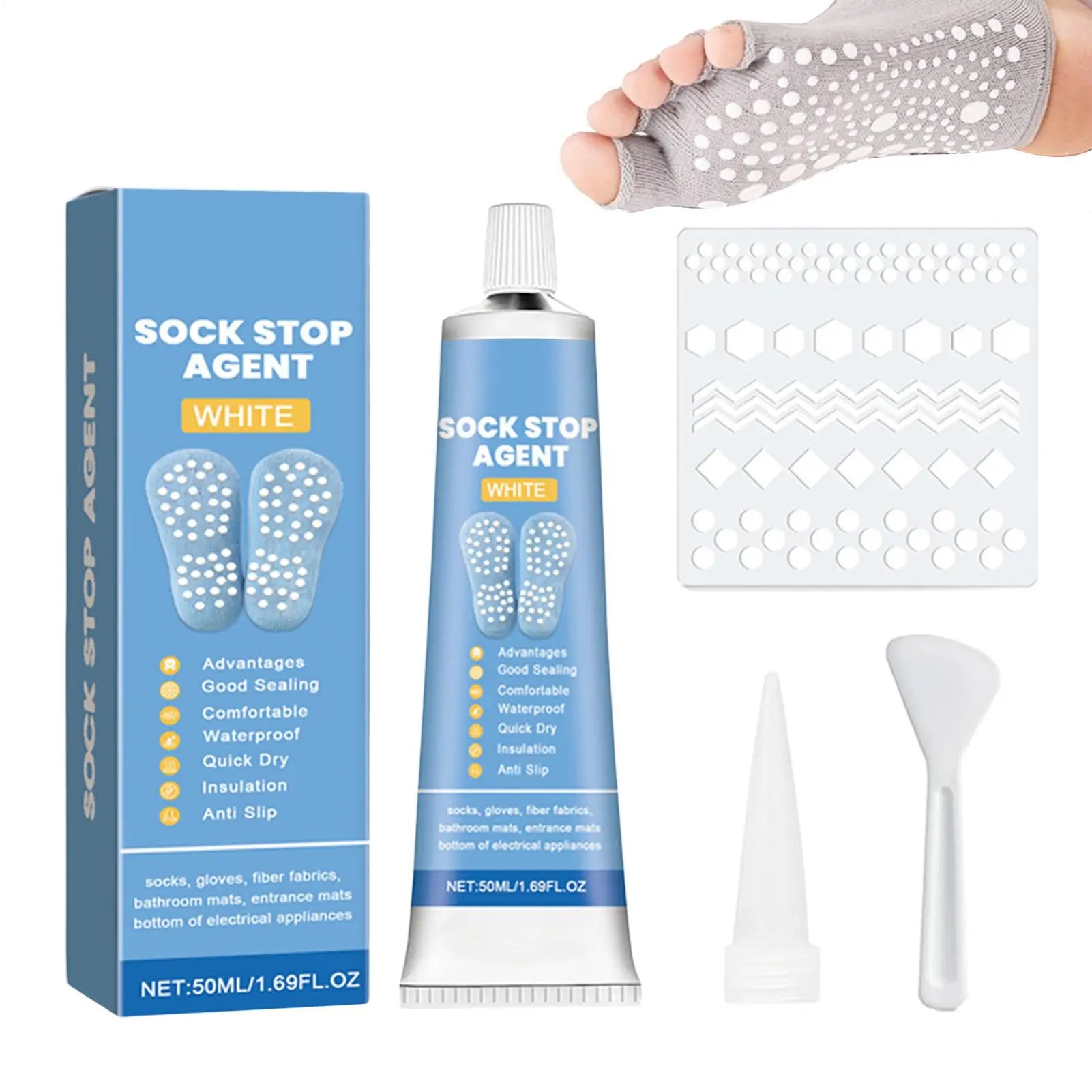 Quick-Drying Non-Slip Adhesive Transparent DIY Sock Stop Agent Waterproof Fabric Paint for Non-Slip Socks