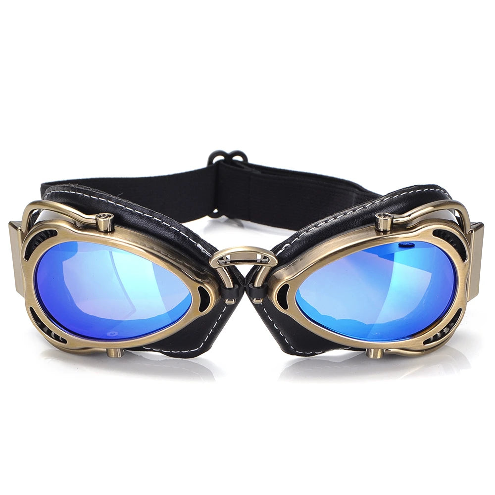 Vintage Windproof Dustproof Motorcycle Helmet Goggles Glasses For Cruiser Cafe Racer Pilot Glasses