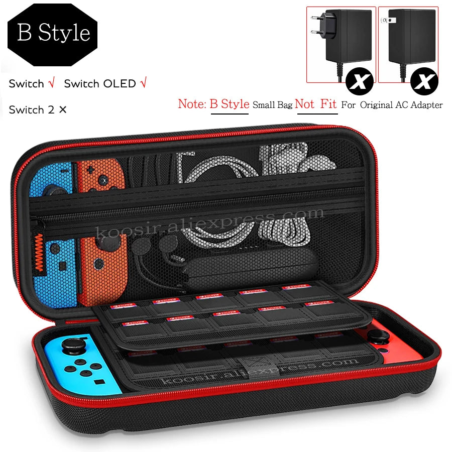 For Nintendo Switch OLED Oxford Cloth Storage Carrying Bag Premium Portable Protective Case Anti-Scratch Travel Handbag