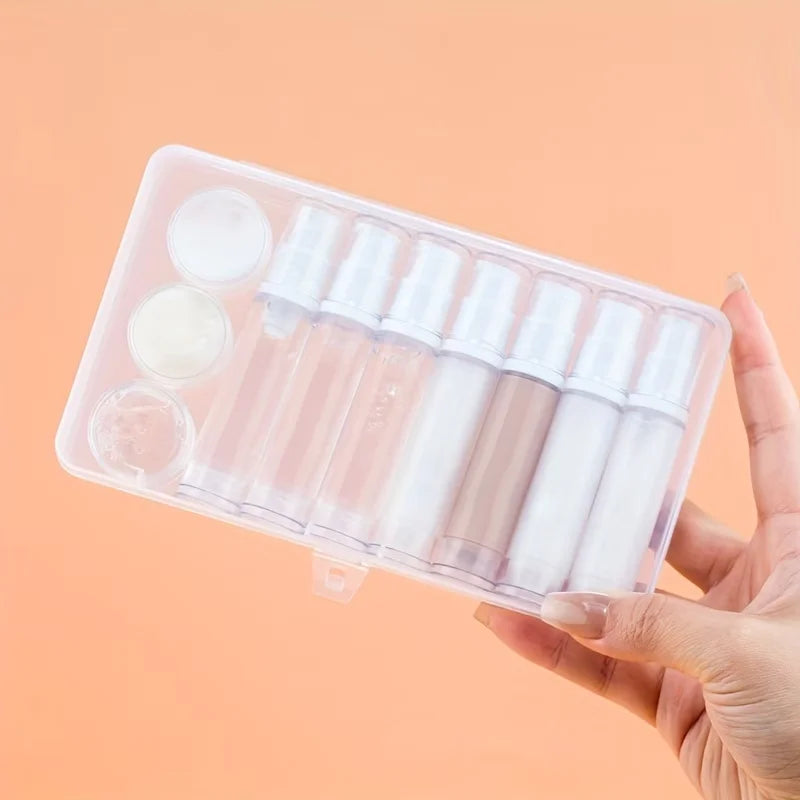 Transparent air-reusable filling cream liquid spray non-pneumatic vacuum pump portable wash care product sample packaging