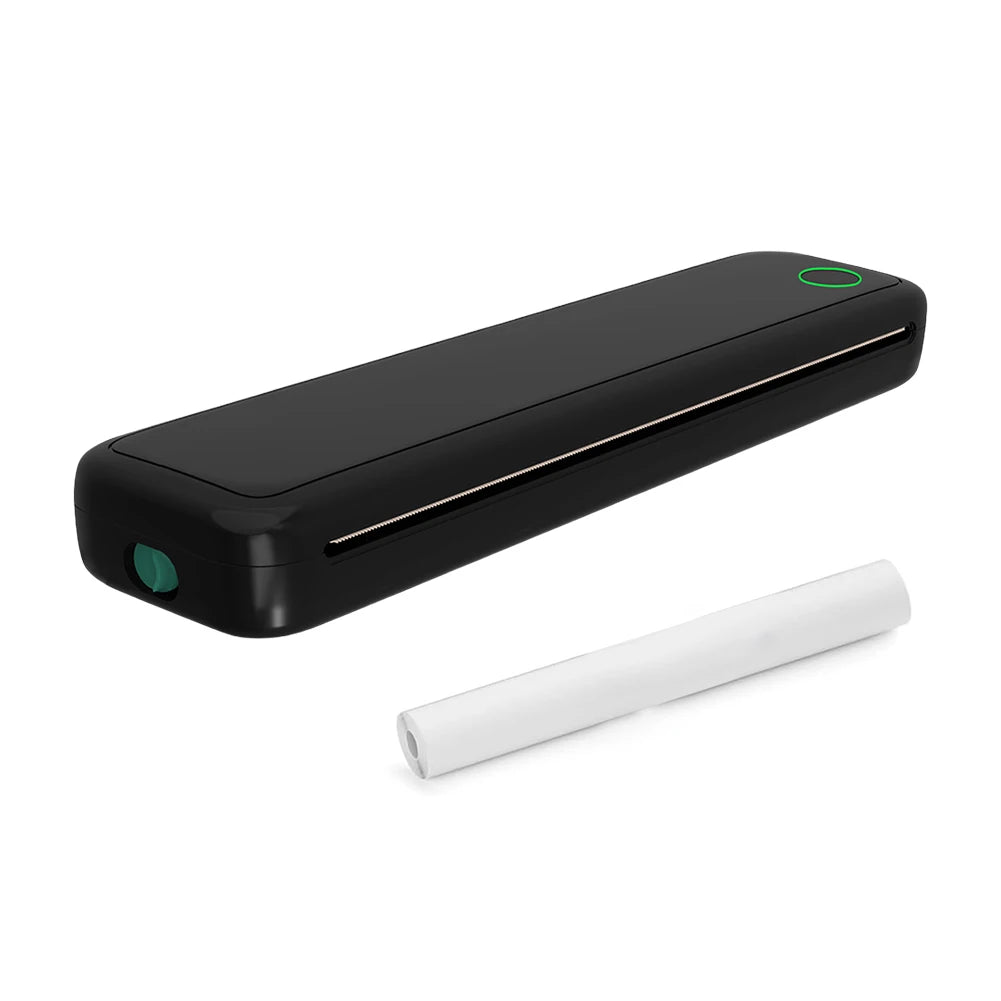 New Portable Mini A4 Printer No Ink Printing A4 Thermal Printer for Phone PC Tattoo Transfer Printer or 5PK Thermal Paper Rolls