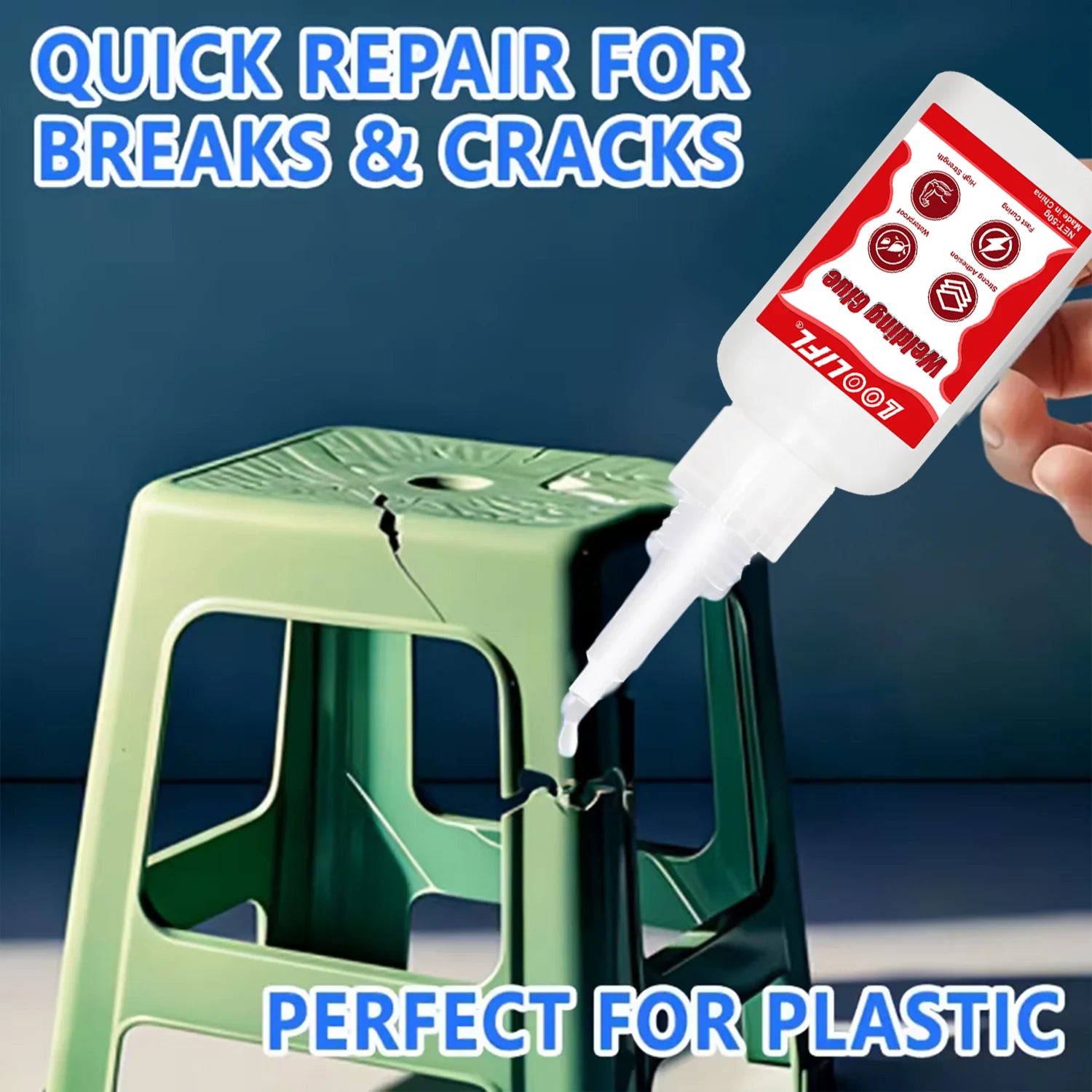 LOOLIFL 8PCS 50g Super Welding Glue,Universal High Strength Oily Adhesive Glue For Plastic Wood Ceramics Metal Soldering Agent