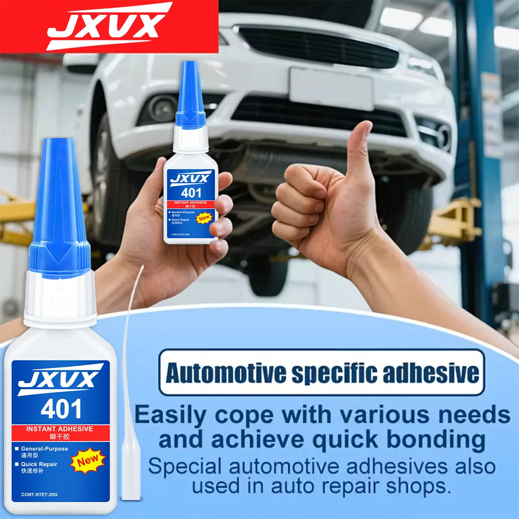 JXVX 20ml 401 Instant Strong Super Glue Universal Superglue Mighty Instant Glue for Resin Ceramic Metal Glass Fast Dry 1-3pcs.