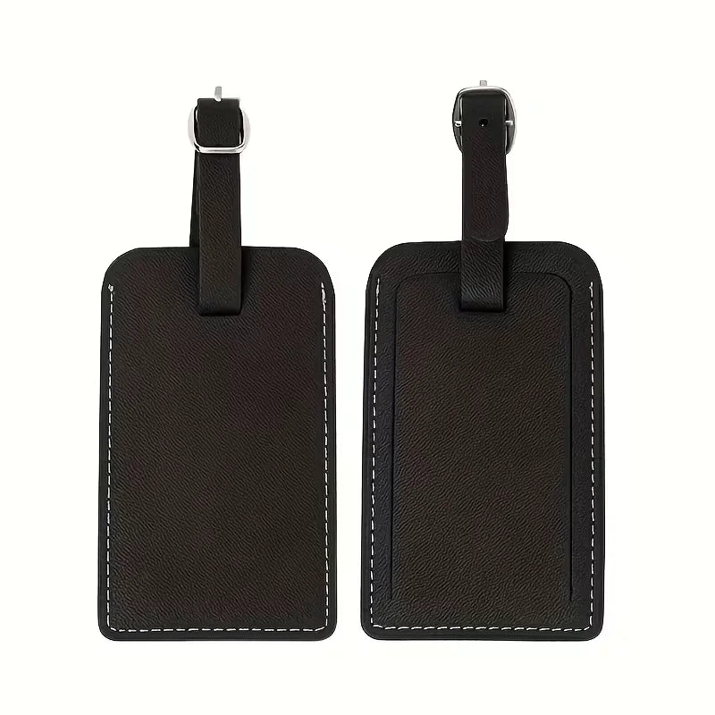 Custom Name Faux Leather Passport and Luggage Tag Set, Luggage Tags, Laser Leather Luggage Tags, Personalized Luggage Tags